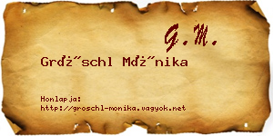 Gröschl Mónika névjegykártya